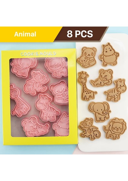 Hayvan Stili Dinozor Kurabiye Pişirme Kalıpları Dıy Karikatür Hayvan Bisküvi Dinozor Kurabiye Kesiciler Kalıp Kurabiye Pişirme Araçları Kek Dekorasyon Aracı (Yurt Dışından)