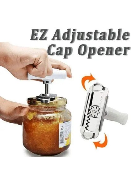 Beyaz 1 Pc Stili Ayarlanabilir Şişe Açacağı Paslanmaz Çelik Kapaklar Kapaklar Açacağı Taşınabilir Manuel Bira Kavanoz Konservesi Açacağı Plastik Saplı Mutfak Gadget'ı (Yurt Dışından)