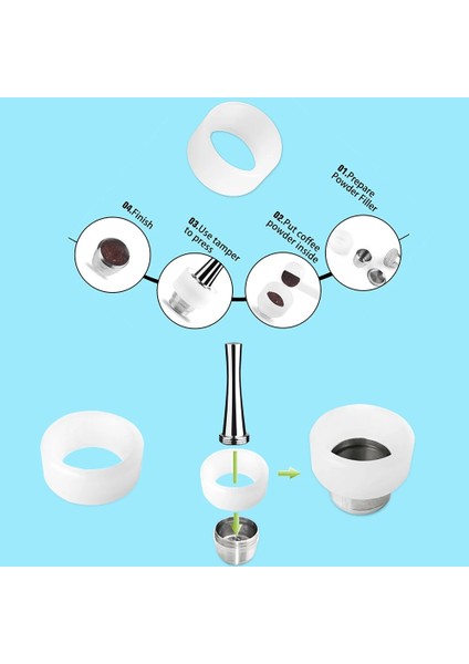 2 Kapsül 1 Kurcalama Stili Nespresso Için Icafilas Kahve Kapsülü Paslanmaz Çelik Kahve Kapsülleri Espresso Kahve Makinesi Için Doldurulabilir Yeniden Kullanılabilir Filtreler (Yurt Dışından) indirimleri