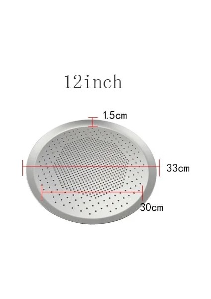 12 Inç Tarzı Alüminyum Pizza Tepsisi Yapışmaz Pizza Fırın Tavası Pizza Tabağı Yemekleri Tutucu Bakeware Mutfak Pişirme Araçları (Yurt Dışından)