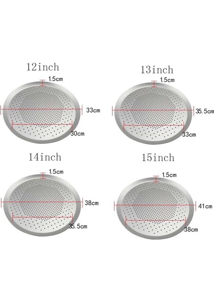 12 Inç Tarzı Alüminyum Pizza Tepsisi Yapışmaz Pizza Fırın Tavası Pizza Tabağı Yemekleri Tutucu Bakeware Mutfak Pişirme Araçları (Yurt Dışından)