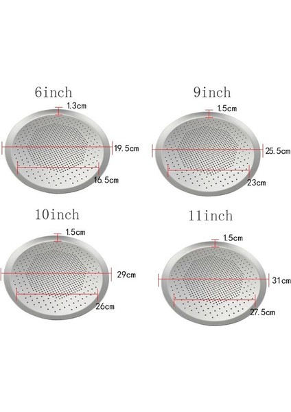 12 Inç Tarzı Alüminyum Pizza Tepsisi Yapışmaz Pizza Fırın Tavası Pizza Tabağı Yemekleri Tutucu Bakeware Mutfak Pişirme Araçları (Yurt Dışından)