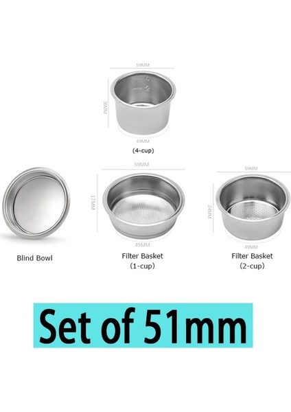 51 mm Stil Seti Kahve Filtre Sepeti Temiz Fincan E61DELONGHIBREVILLE Portafilter Aksesuarları Için Basınçsız Değiştirme (Yurt Dışından)