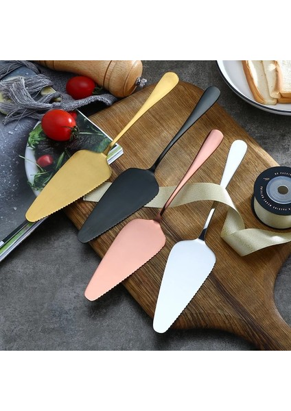 Siyah Stil High-End Kek Kürek Paslanmaz Çelik Doğum Günü Pastası Bıçağı Pizza Pişirme Araçları Büyük Miktarda (Yurt Dışından) fırsatları