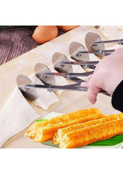 7 Tekerlekli Pizza Kesici Tarzı Paslanmaz Çelik Mutfak Aleti Pizza Kesici Ayarlanabilir Hamur Bölücü Esnek Pizza Rulo Bıçağı Pişirme Aleti Mutfak Aksesuarları (Yurt Dışından) fırsatları