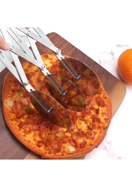 7 Tekerlekli Pizza Kesici Tarzı Paslanmaz Çelik Mutfak Aleti Pizza Kesici Ayarlanabilir Hamur Bölücü Esnek Pizza Rulo Bıçağı Pişirme Aleti Mutfak Aksesuarları (Yurt Dışından) indirimleri