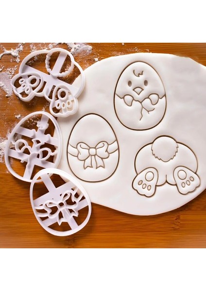 Saksı Stili Paskalya Yumurtası Kurabiye Kesici Karikatür Tavşan Civciv Şekilli Kabartma Kalıp Fondan Bisküvi Kesme Kalıp Seti Pişirme Kek Dekorasyon Aracı (Yurt Dışından) modelleri