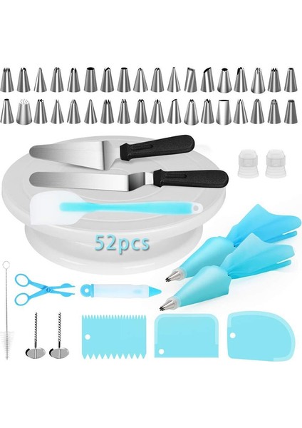 Paket C Stili Et Cake Turntable Cake Decorating Tools Kit Rotary Table Baking Tool G Nozzle G Bag Set Baking Supplies Sets (Yurt Dışından) fiyatları