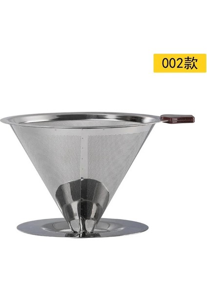 No.2 Tarzı Paslanmaz Çelik Kahve Filtresi Yeniden Kullanılabilir Çift Katmanlı Filtreler Huni Kahve Damlatıcı Filtre Fincan Dayanıklı Kahve Demleme Araçları (Yurt Dışından)