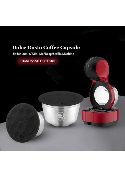 Açık Sarı Stil Icafilaspaslanmaz Çelik Dolce Gusto Kapsül Için Yeniden Kullanılabilir Doldurulabilir Dolci Gusto Filtre Kahve Sabotaj ve Lumio Makinesi Için Kaşık (Yurt Dışından) fırsatları