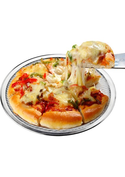 14 Inç Tarzı 6- Yeniden Yapışmaz Alüminyum Mesh Pizza Ekranı Makarna Pişirme Tepsisi Net Pizza Tutacağı Ev Pizza Dükkanı Için Bakeware (Yurt Dışından)