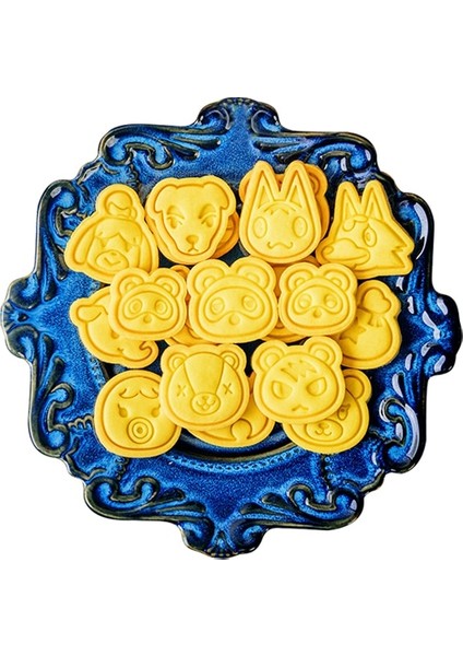 E1307-RUANTANG Stili 3D Japeness Oyunu Hayvan Geçişi Çerez Kesici Şeker El Sanatları Kalıp Bisküvi Kalıpları Çerez Damga Kesici Fondan Kek Dekorasyon Aracı (Yurt Dışından) fırsatları