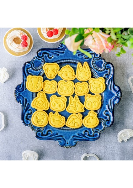 E1307-RUANTANG Stili 3D Japeness Oyunu Hayvan Geçişi Çerez Kesici Şeker El Sanatları Kalıp Bisküvi Kalıpları Çerez Damga Kesici Fondan Kek Dekorasyon Aracı (Yurt Dışından) indirimleri