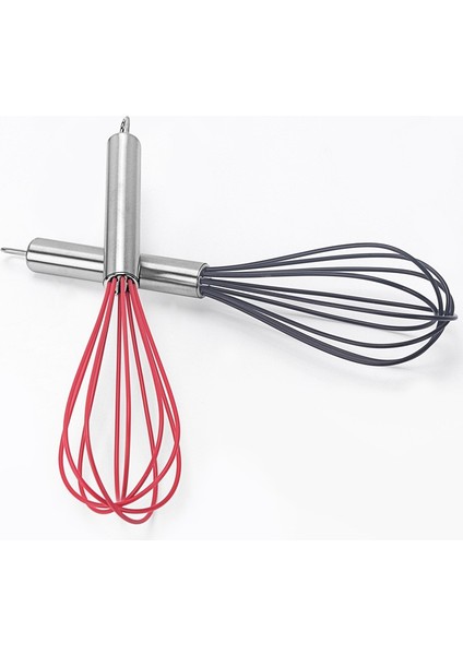 Kırmızı Stil Manuel Yumurta Çırpıcı Paslanmaz Çelik Silikon Balon Çırpma Krema Karıştırıcı Karıştırma Karıştırma Çırpma Balon Bobin Tarzı Yumurta Araçları (Yurt Dışından) indirimleri