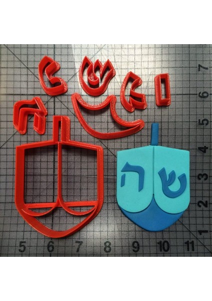 Davut Yıldızı 3 Inç Tarzı Yahudi Hanuka Tevrat Dreidel Menorah Davut Yıldızı 3D Baskılı Pla Çerez Kesiciler Okuma Boyutu Açıklama Boyutu Düşünmeyin (Yurt Dışından)