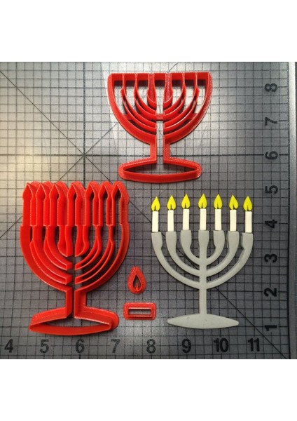 Davut Yıldızı 3 Inç Tarzı Yahudi Hanuka Tevrat Dreidel Menorah Davut Yıldızı 3D Baskılı Pla Çerez Kesiciler Okuma Boyutu Açıklama Boyutu Düşünmeyin (Yurt Dışından)