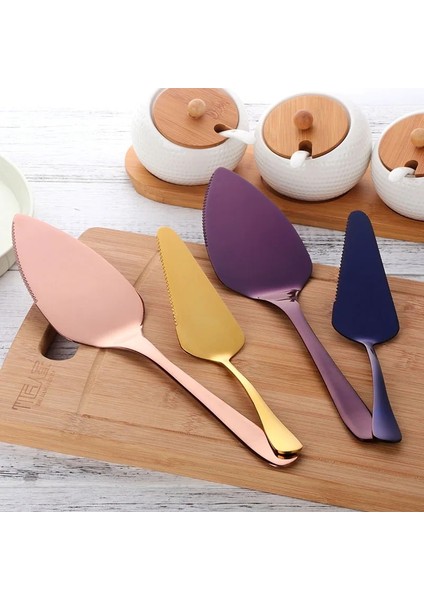 Siyah Set Stili Altın Paslanmaz Çelik Kek Kürek Bıçağı Pizza Peynir Sunucusu Kek Bölücü Bıçaklar Pişirme Araçları Fırın Mutfak Eşyası (Yurt Dışından) fırsatları