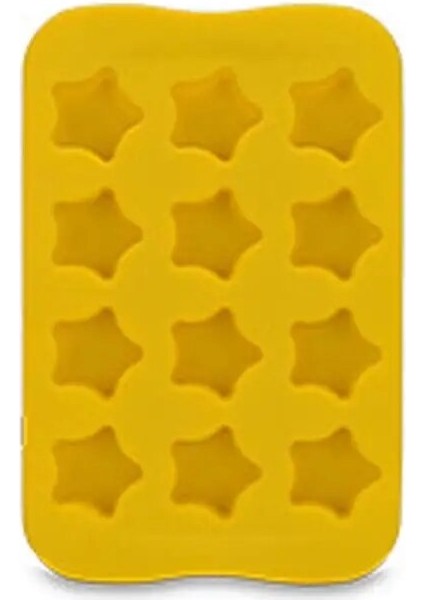 Yıldız Sarısı Stili Yeni Silikon Gıda Sınıfı Buz Küpleri Çok Renkli Buz Küpleri Esnek Buz Yapma Kalıbı Kutusu Çikolata Kalıbı Yıldız Şekli Pişirme Kalıbı (Yurt Dışından)
