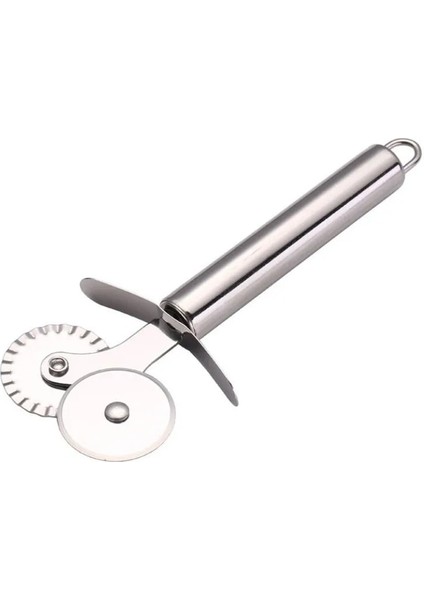 1 Adet Çift Stil 4 Desenler Paslanmaz Çelik Pizza Kesici Çift Silindirli Pizza Bıçağı Kesici Pasta Makarna Hamur Crimper Mutfak Pizza Araçları (Yurt Dışından)