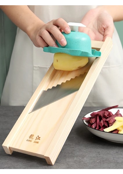 10 mm Koruyucu Stili Patates Kızartması Kesici Kızartma Patates Bıçağı Sebze Araçları Paslanmaz Çelik Dilimleme Fry Meyve Gadget Dalgalı Kesme Salata Aletleri (Yurt Dışından) fırsatları