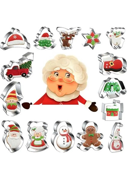 Noel-2 Tarzı Noel Çerez Kesiciler Kesici Zencefilli Kurabiye Adam Fondan Pasta Kalıpları Kek Dekorasyon Araçları Mutfak Kalıp Pişirme Aksesuarları (Yurt Dışından) fırsatları