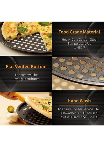 28CM Deliksiz Stil Yapışmaz Karbon Çelik Pizza Sebzelik Tepsiler Fırın Delikli Yuvarlak Derin Çanak Plaka Bakewave Kalıp Fırın Ev Mutfak Gereçleri (Yurt Dışından) fiyatları