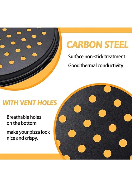 28CM Deliksiz Stil Yapışmaz Karbon Çelik Pizza Sebzelik Tepsiler Fırın Delikli Yuvarlak Derin Çanak Plaka Bakewave Kalıp Fırın Ev Mutfak Gereçleri (Yurt Dışından) modelleri