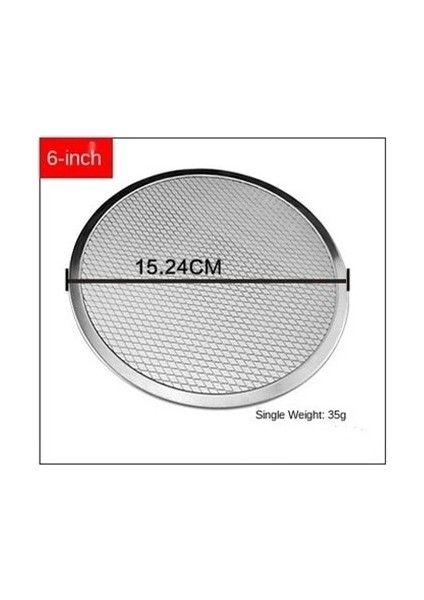 6 Inç Tarzı Alüminyum Kalınlaşmış Pizza Fırın Tepsisi Örgü Mutfak Pizza Aracı Pizza Izgara Aracı Pizza Örgü Ekran Uydurma Pişirme Kalıp Aksesuarları (Yurt Dışından)