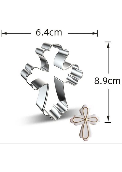 Açık Sarı Stil Atisserie Reposteria Paskalya Çapraz Metal Çerez Kesici Fondan Kek Dekor Araçları Bisküvi Kalıp Pastane Bakeware (Yurt Dışından) fırsatları