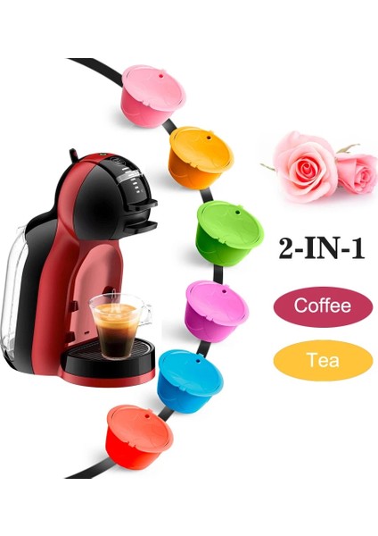 10 Mor Kapsül Stili Ackage Dolce Gusto Kahve Makinesi Için Renkli Yeniden Kullanılabilir Kahve Kapsülü Gül Tarzı Doldurulabilir Kapsül Filtresi (Yurt Dışından) fırsatları