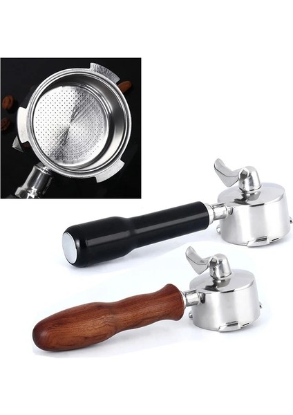 Dipsiz C1 Kayın Tarzı Delonghi Ec Paslanmaz Çelik Çift Ağızlı Ahşap Saplı Kahve Aksesuarları Için 51MM Portafilter Espresso Makinesi Aksesuarı (Yurt Dışından) fırsatları