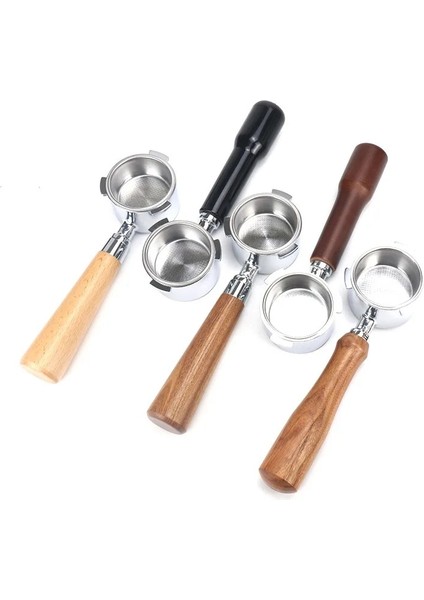 Dipsiz C1 Kayın Tarzı Delonghi Ec Paslanmaz Çelik Çift Ağızlı Ahşap Saplı Kahve Aksesuarları Için 51MM Portafilter Espresso Makinesi Aksesuarı (Yurt Dışından) indirimleri