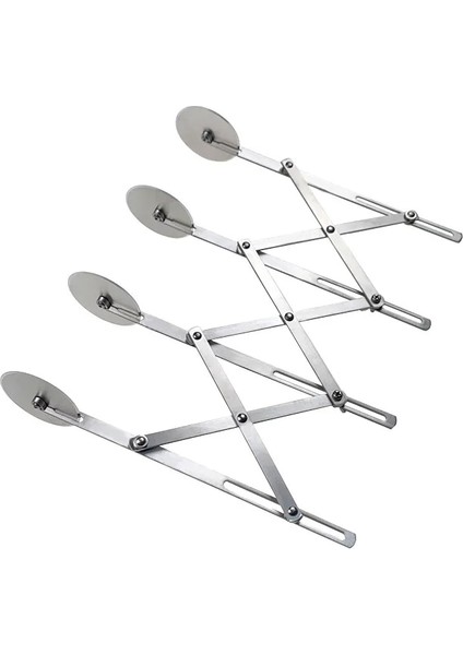 4 Tekerlekli Stil Tekerlekler Katlanabilir Pizza Ayırıcı Ekmek Dilimleme Uzatılabilir Kek Hamur Işleri Makarna Hamur Kesme Makinesi Bakeware Pizza Araçları (Yurt Dışından)