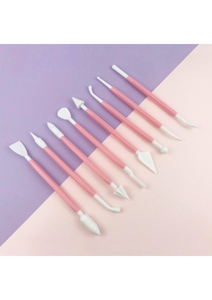 Pembe Tarzı Fondan Oyma Aletleri Ekipman Pişirme Aksesuarları Pasta ve Fırın Süslemeler Için Sakız El Işi Dalgıçları Şekerleme Pastası (Yurt Dışından)