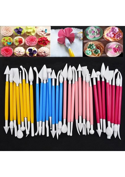 Pembe Tarzı Fondan Oyma Aletleri Ekipman Pişirme Aksesuarları Pasta ve Fırın Süslemeler Için Sakız El Işi Dalgıçları Şekerleme Pastası (Yurt Dışından) modelleri