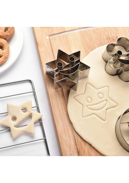 10 Adet Kar Tanesi Tarzı Et Çerez Kesici Bisküvi Kalıbı Paslanmaz Çelik Gülen Tipi Dıy Çerez Bisküvi Kalıbı Kek Pişirme Araçları Mutfak Bakeware Kalıp (Yurt Dışından) fırsatları