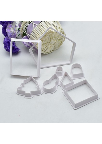 Et 3D Noel Kurabiye Kesiciler Kek Kurabiye Kalıbı Fondan Kesici Dıy Pişirme Araçları Noel Evi Şeker Zanaat Pişirme Plastik Kalıp (Yurt Dışından) fiyatları