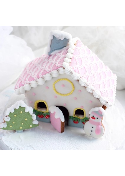 Et 3D Noel Kurabiye Kesiciler Kek Kurabiye Kalıbı Fondan Kesici Dıy Pişirme Araçları Noel Evi Şeker Zanaat Pişirme Plastik Kalıp (Yurt Dışından) fırsatları