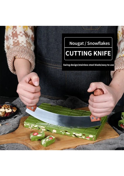 Çift Saplı Pizza Kesici Paslanmaz Çelik Sallanan Pizza Doğrayıcı Yüksek Li Mutfak Bıçağı Tasarımı Özel Kesici Alet Sıcak (Yurt Dışından)