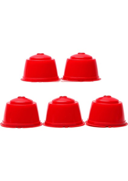 5 Adet Kırmızı Stil Olorful Yeniden Kullanılabilir Nescafe Dolce Gusto Kahve Kapsül Filtre Fincan Doldurulabilir Bölmeler Filtreler Sepet Süzgeç Yumuşak Tat Tatlı (Yurt Dışından)