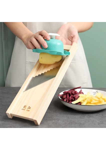 7 mm Koruyucu Stili Kızartma Patates Bıçağı Patates Kızartması Kesici Sebze Araçları Paslanmaz Çelik Dilimleme Fry Meyve Gadget Dalgalı Kesme Salata Aletleri (Yurt Dışından)