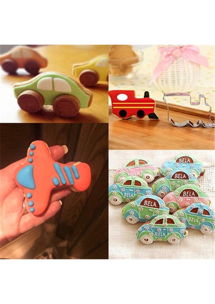 Açık Yeşil Tarzı Paslanmaz Çelik Kurabiye Kesici Seti Tren Uçak Ars Şekil Fondan Kek Kabartma Kurabiye Kalıbı Şeker El Sanatları Bisküvi Kalıbı (Yurt Dışından) fırsatları