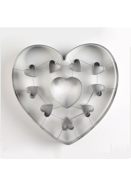 Kalp Tarzı 3D Noel Kurabiye Kalıpları Büyük Boy Fondan Kar Tanesi Zencefilli Kalp Bisküvi Kesici Paslanmaz Çelik Dıy Çerez Araçları Kalıp (Yurt Dışından)