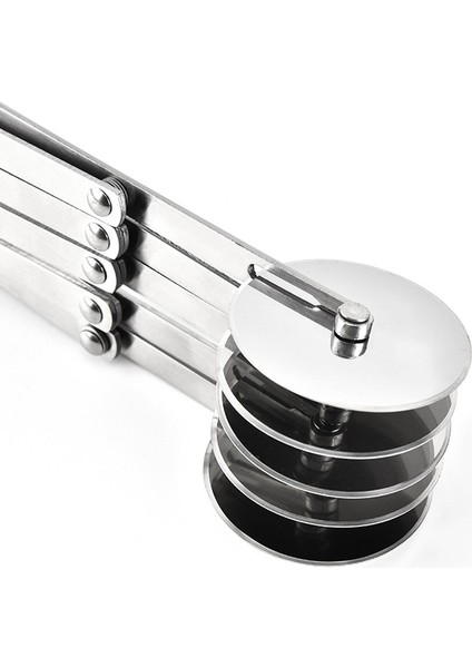4 Tekerlekli Stil Tekerlekler Katlanabilir Pizza Ayırıcı Ekmek Dilimleme Uzatılabilir Kek Hamur Işleri Makarna Hamur Kesme Makinesi Bakeware Pizza Araçları (Yurt Dışından)