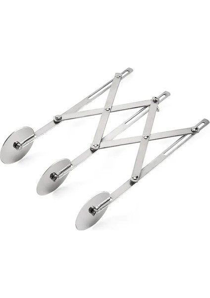 4 Tekerlekli Stil Tekerlekler Katlanabilir Pizza Ayırıcı Ekmek Dilimleme Uzatılabilir Kek Hamur Işleri Makarna Hamur Kesme Makinesi Bakeware Pizza Araçları (Yurt Dışından)