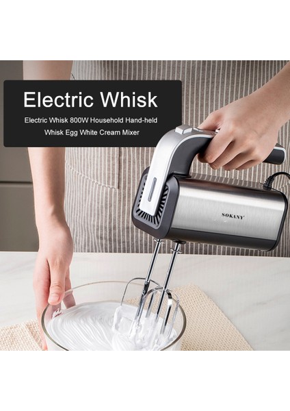 800W Yüksek Güç Elektrikli Gıda Mikser Hamur Blender Yumurta Çırpıcı Spiral Çırpma Krema Mikser Ev Mutfak Pişirme Araçları (Yurt Dışından)