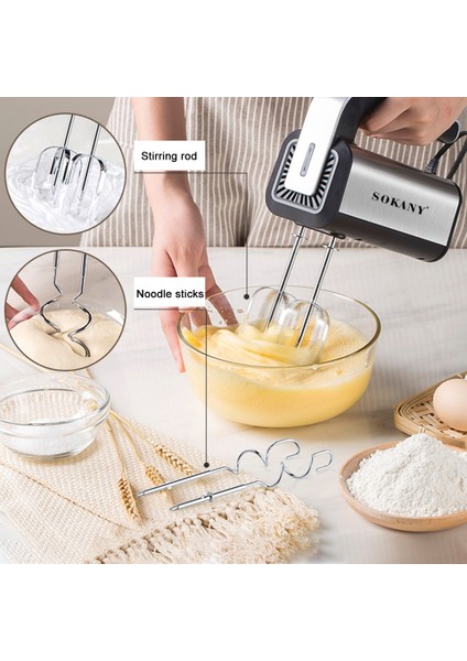 800W Yüksek Güç Elektrikli Gıda Mikser Hamur Blender Yumurta Çırpıcı Spiral Çırpma Krema Mikser Ev Mutfak Pişirme Araçları (Yurt Dışından)
