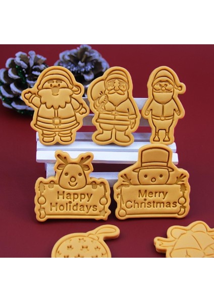 O Tarzı Noel Noel Baba Şekli 3D Basılabilir Damgalı Kabartmalı Bisküvi Kurabiye Kesiciler Kalıp Mutfak Bakeware Aracı (Yurt Dışından) fiyatları