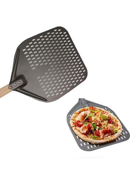 F Stili Inç Taşınabilir Fırın Spatula Ev Pişirme Pasta Aracı Ahşap Saplı Pizza Spatula Uzun Saplı Pizza Küreği (Yurt Dışından)