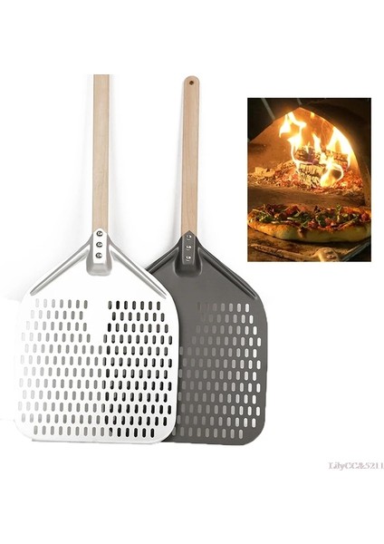 F Stili Inç Taşınabilir Fırın Spatula Ev Pişirme Pasta Aracı Ahşap Saplı Pizza Spatula Uzun Saplı Pizza Küreği (Yurt Dışından)